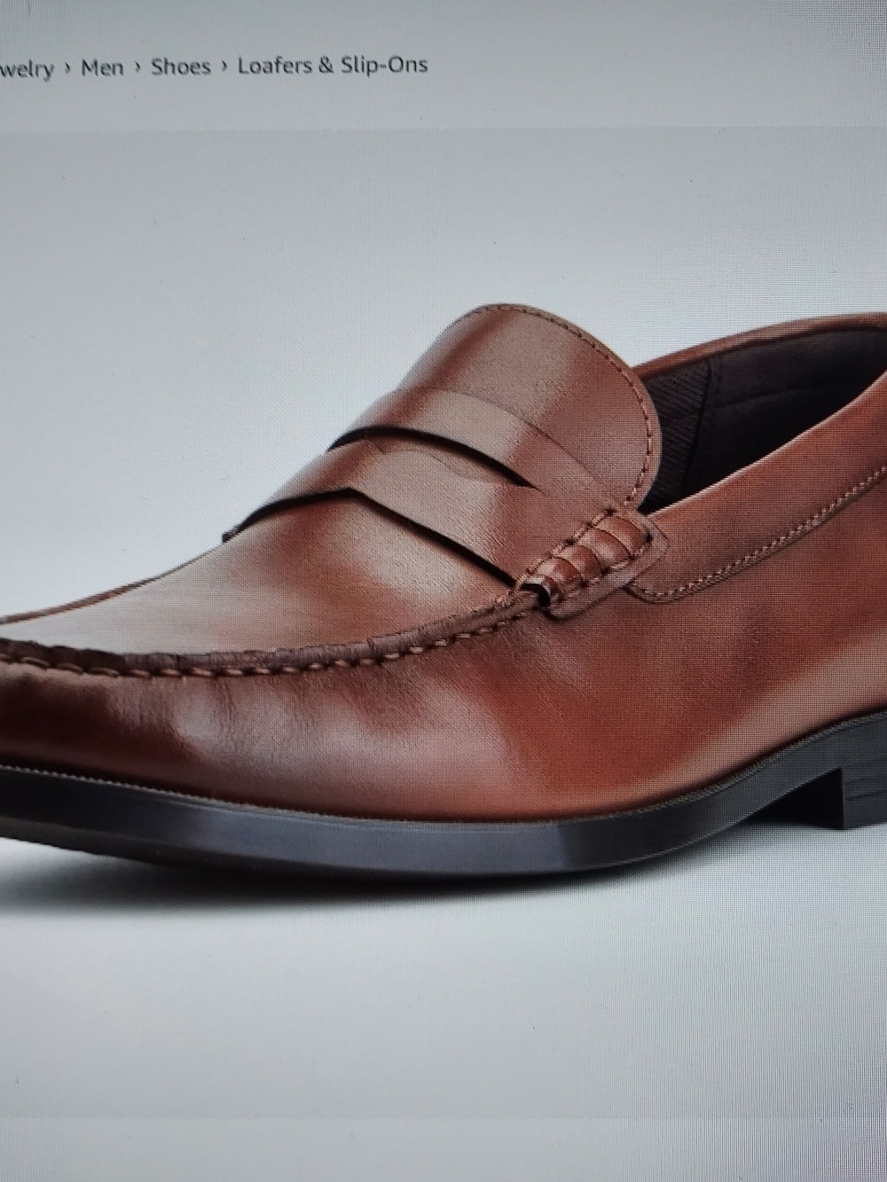 Rockport Men's Chestnut Brown Leather Penny Loafers